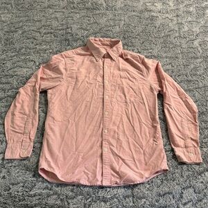 American Eagle Men’s Light Pink Classic Fit Ling Sleeve Button Up Size Medium‎